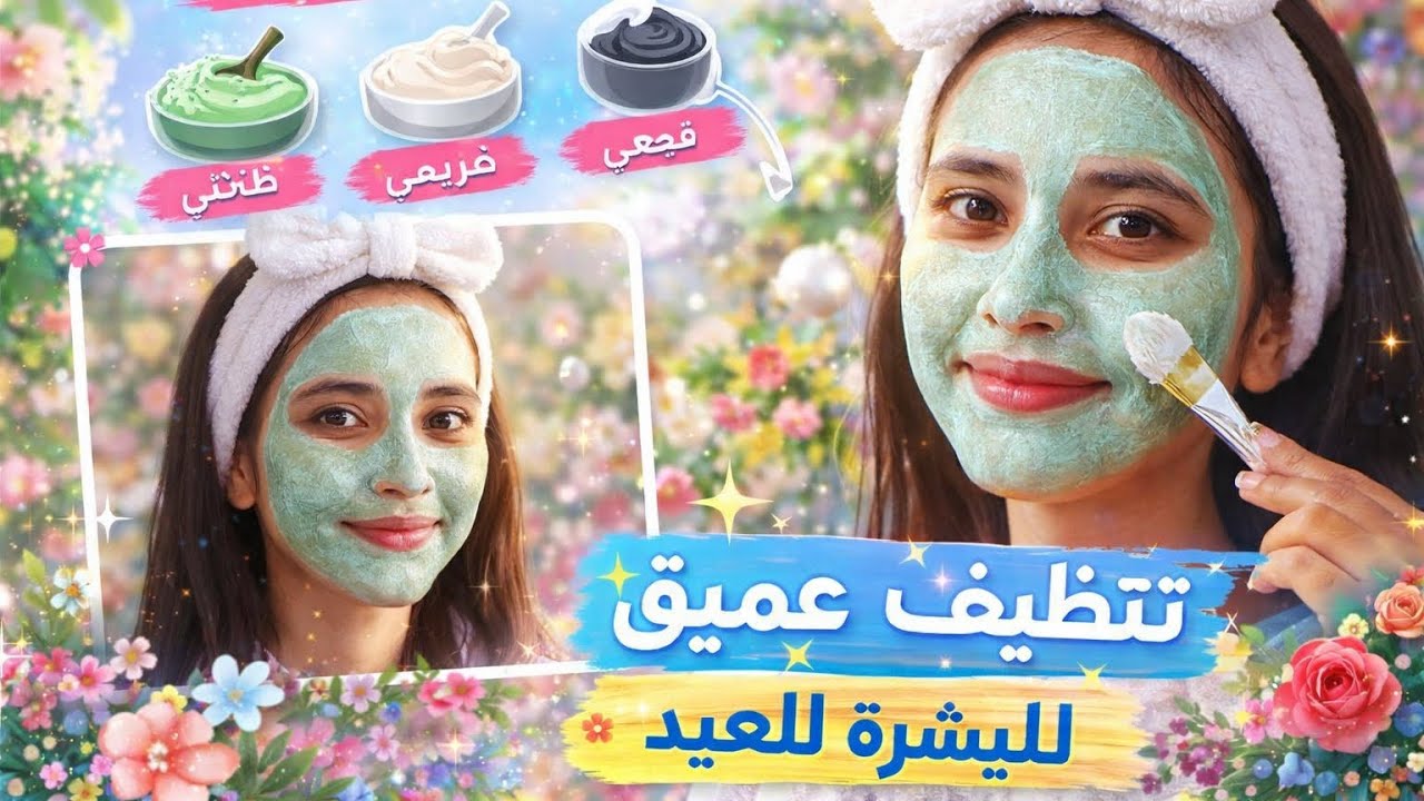 تنظيف عميق للبشرة قبل العيد!💆🫧🛁||صارت بشرتي مثل البلور✨!!