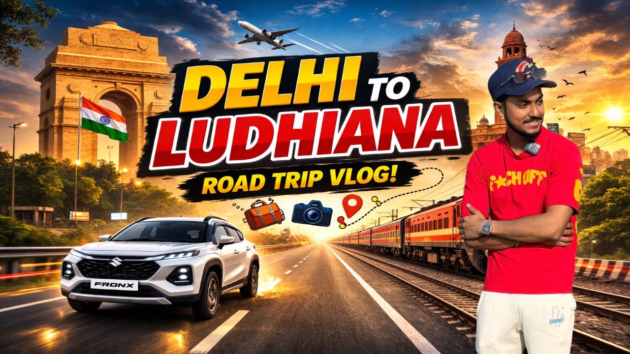 🚗 Delhi to Ludhiana Road Trip | Full Vlog | Masti, Food & Journey!