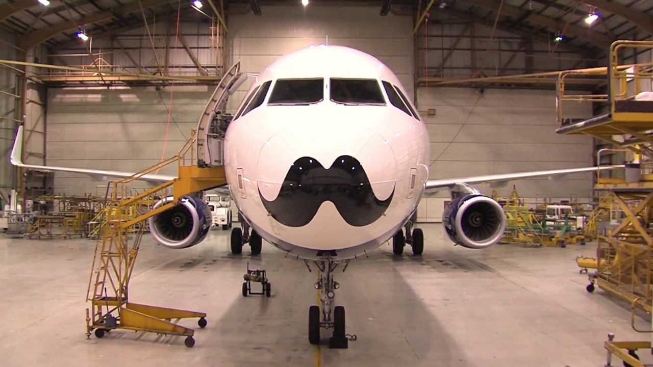 Aircraft moustache paint modification in support of Movember 2015