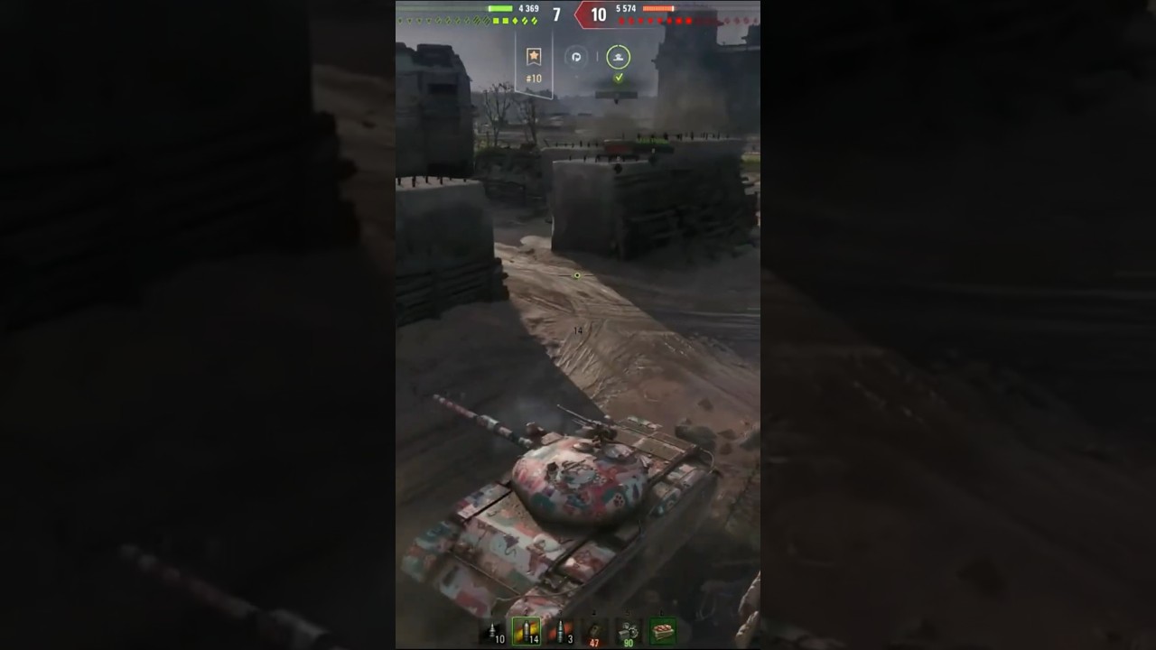 121B - Один уничтожил 11 танков  #worldoftanks, #wotreplays, #wot, #shorts.