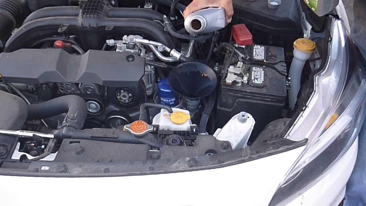 Как поменять масло в Subaru Outback 2.5 литра 2016 года выпуска