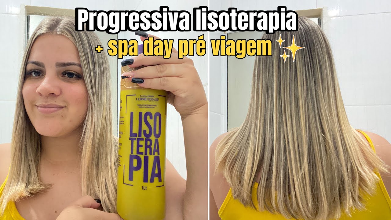 TESTANDO A PROGRESSIVA HIDRALISE LISOTERAPIA DA SHOPEE! ✨+ Spa day pré viagem.
