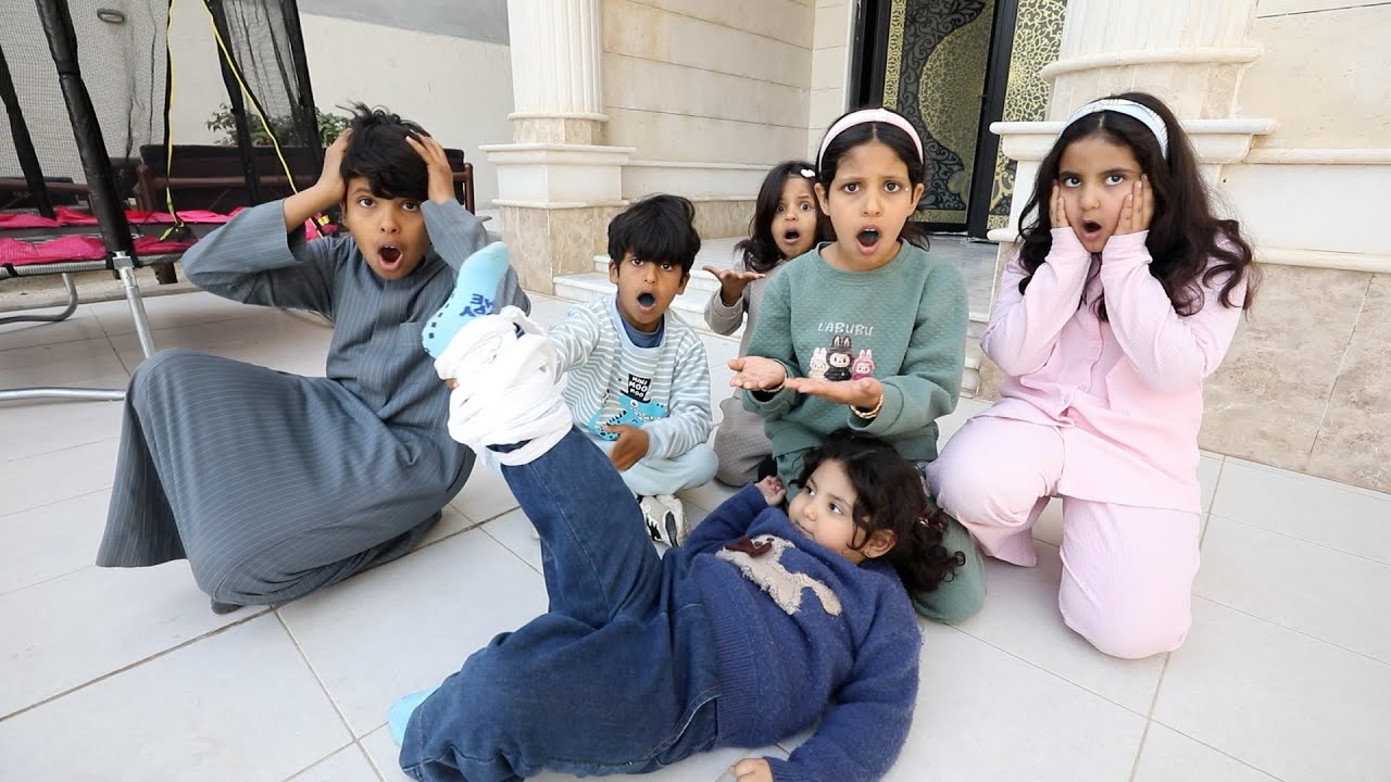 لجين انكسرت رجلها مقلب ! ليلى