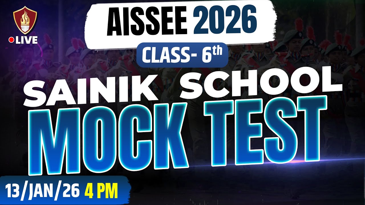 Sainik School Mock Test | Class 6th | Sainik Model Paper | AISSEE Coaching 2026