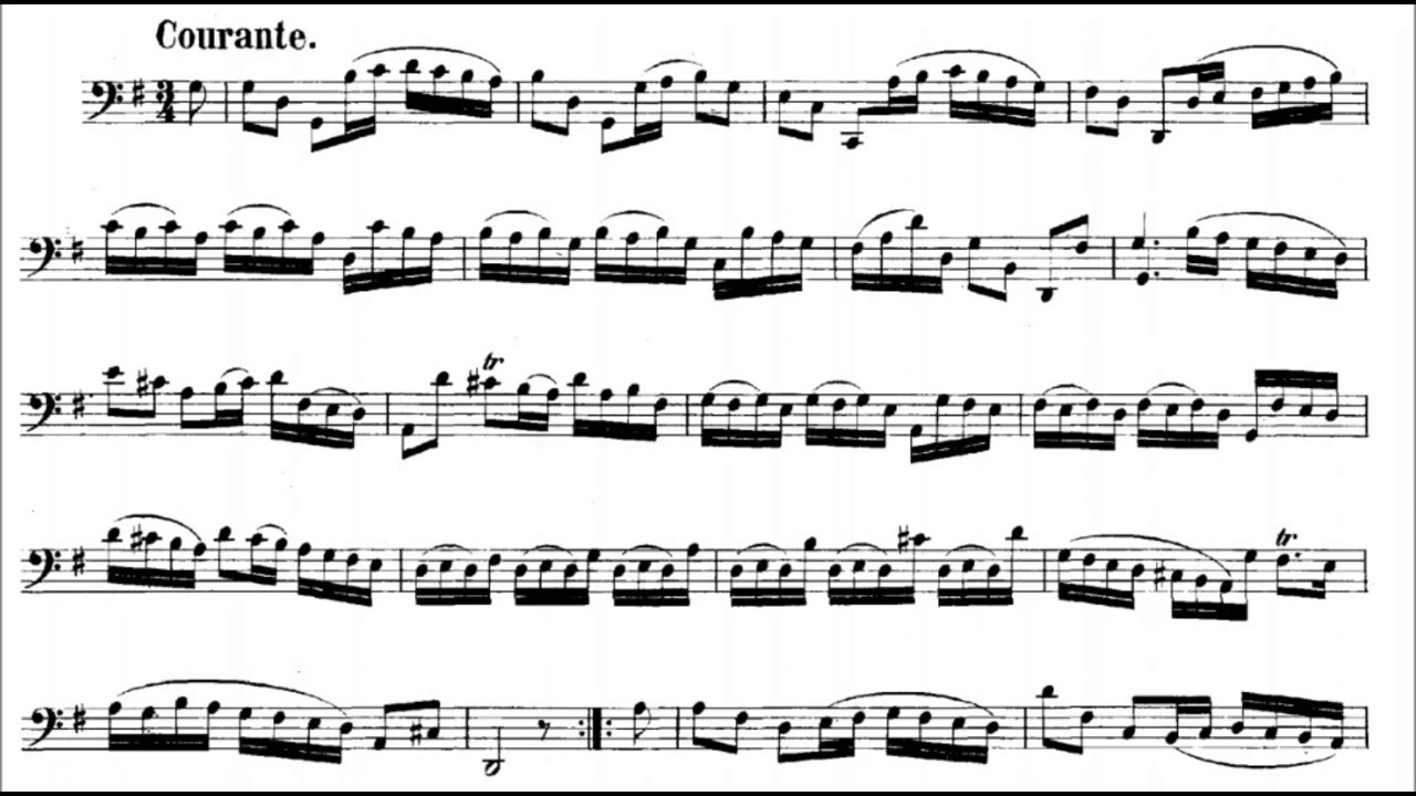 Johann Sebastian Bach: Cello Suite No.1 III-Courante