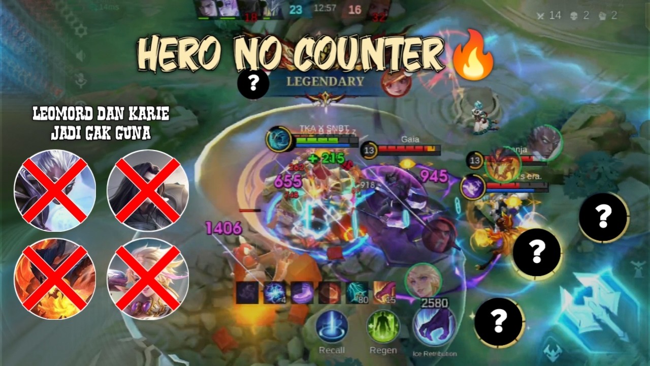 1 VS 5 KUAT DIRATAIN🔥 Build & Gameplay Hero OP yang terlupakan || Mobile Legends