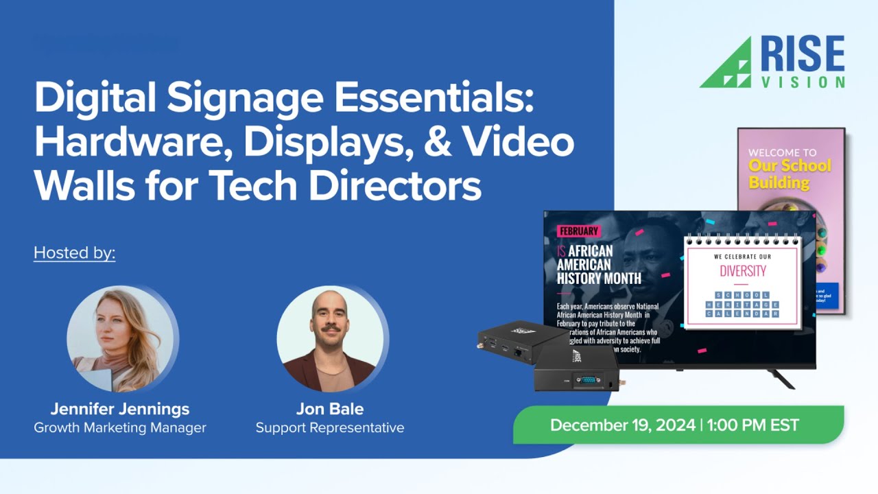 Digital Signage Essentials  Hardware, Displays, & Video Walls for Tech Directors