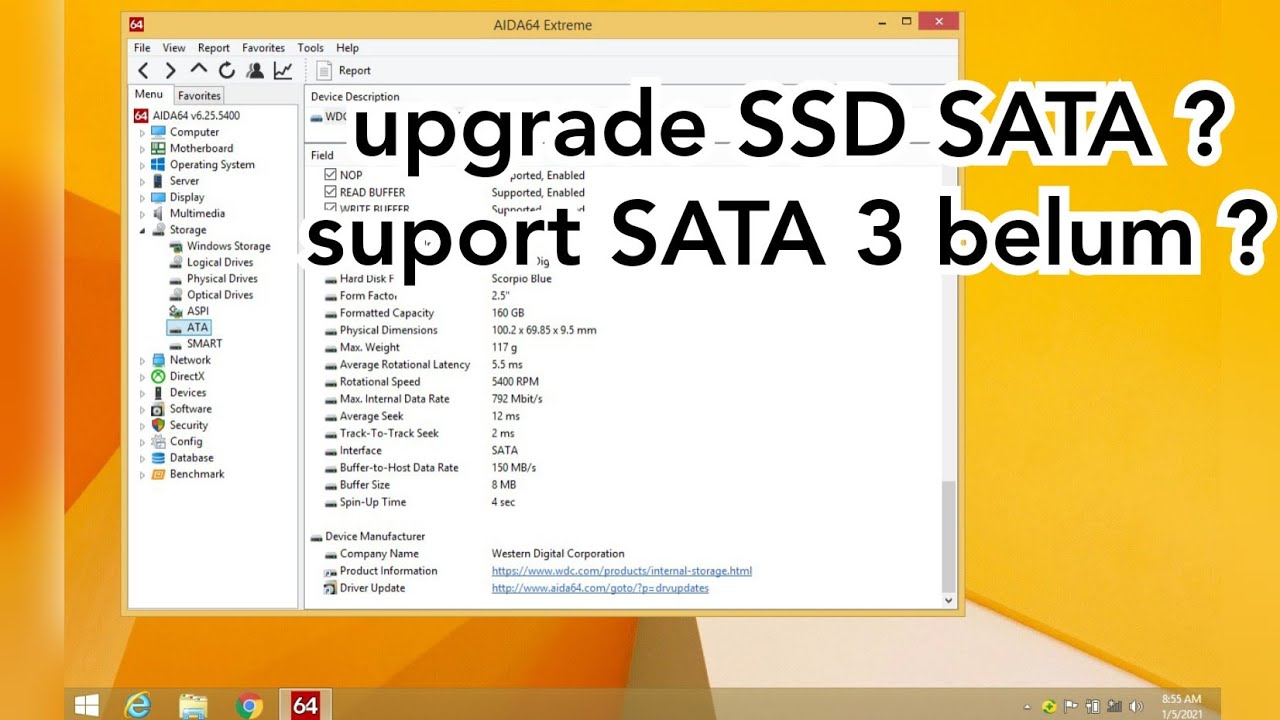 Cara Cek SATA Laptop Sebelum Upgrade SSD SATA