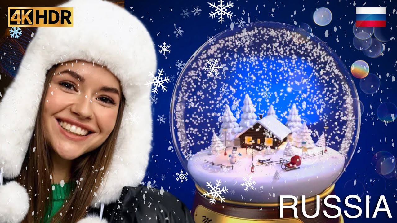 🎅🏻 HEAVY SNOWFALL IN MOSCOW! ❄️How Russia was decorated for Christmas and New Year 2025! 4K HDR