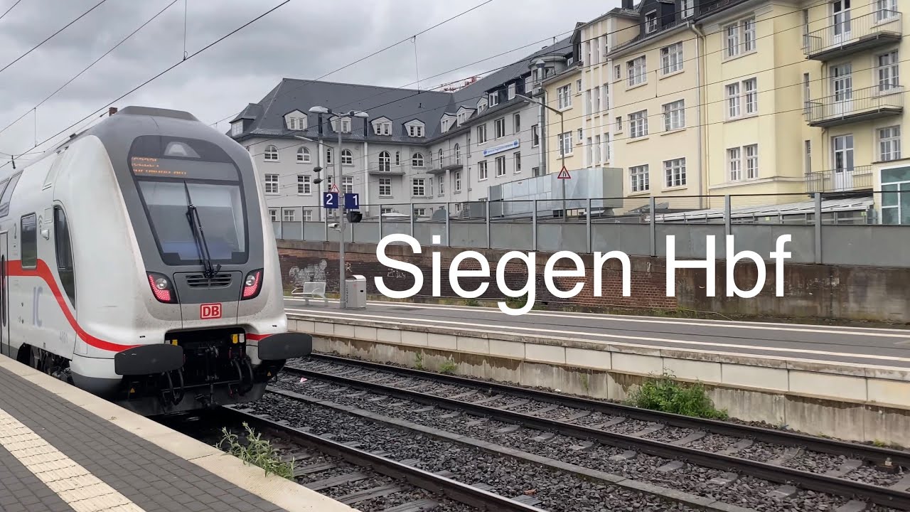 Züge/Trains in Siegen Hbf mit IC, REs und viel HLB