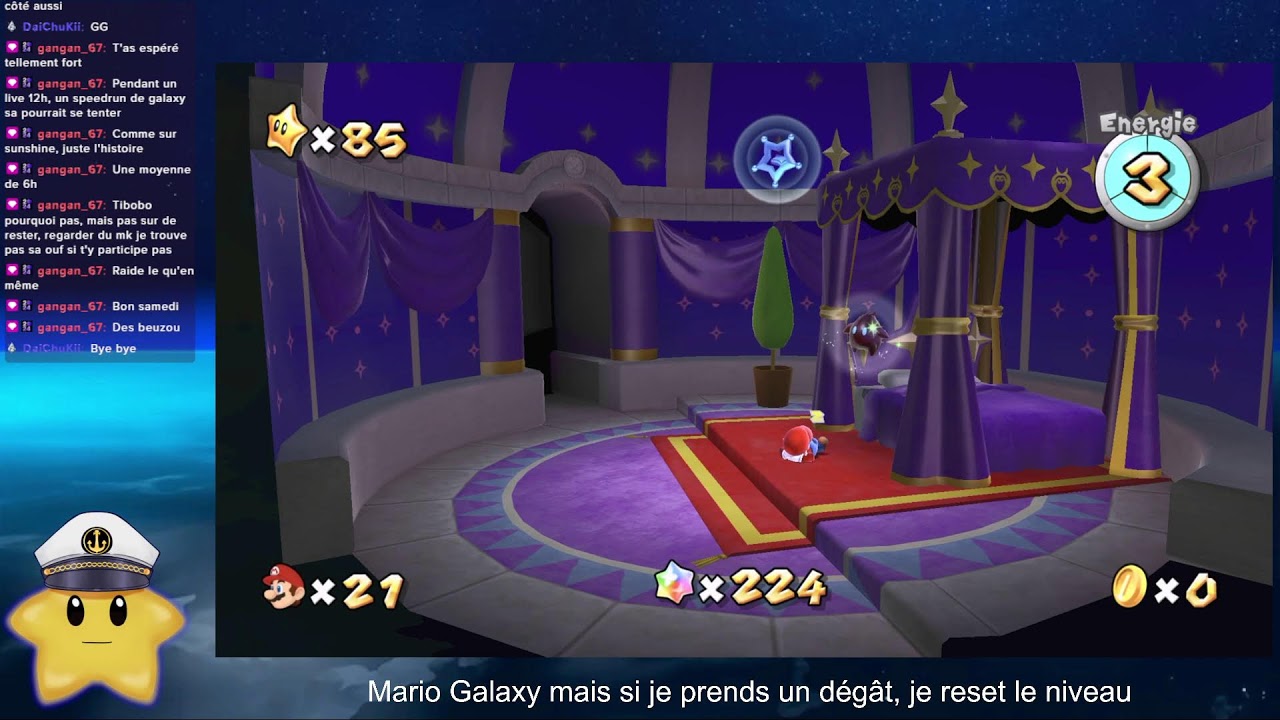 Mario Galaxy mais si je prends un dégât, je reset le niveau
