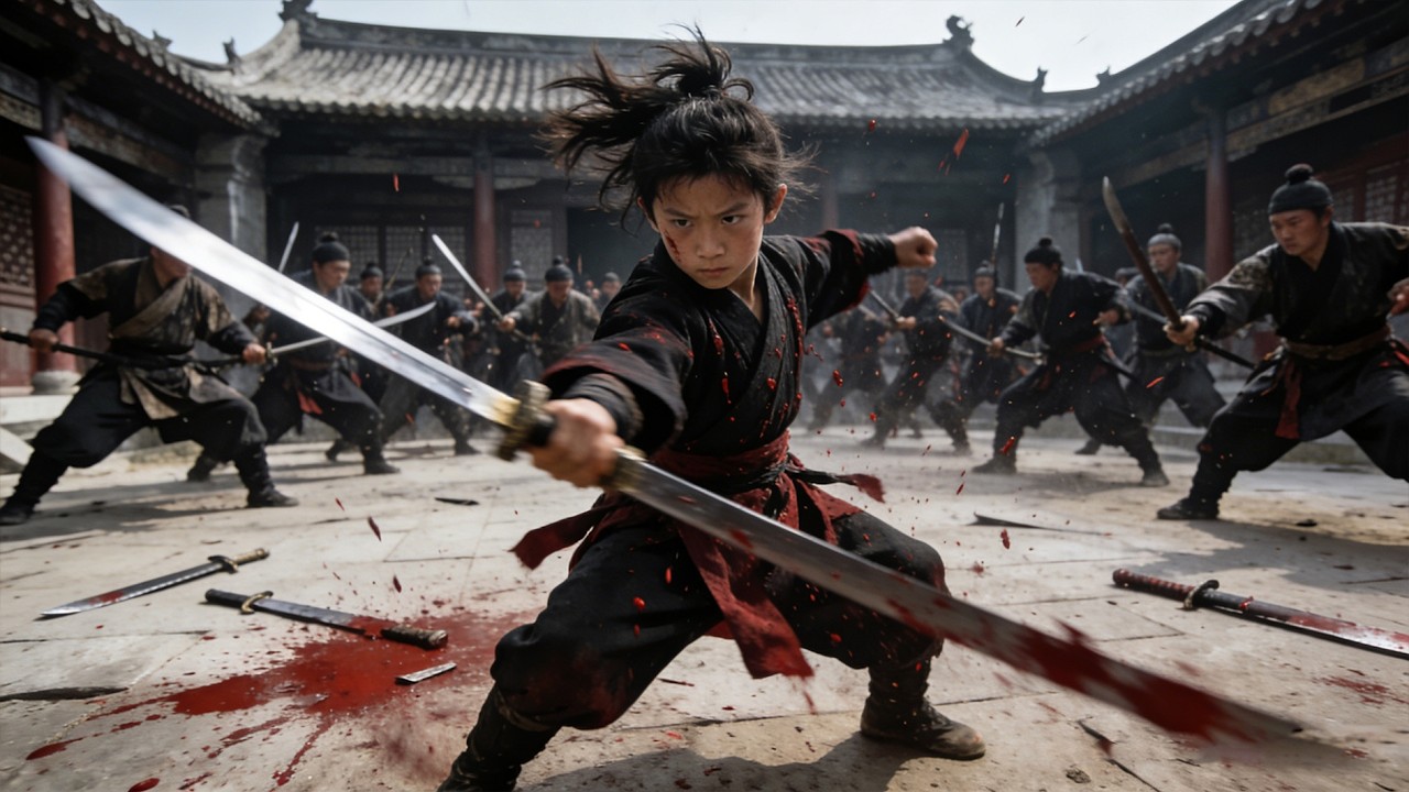 師傅被害，功夫小子怒發衝冠一人衝進仇敵老家，怒殺100人！#kungfu #功夫