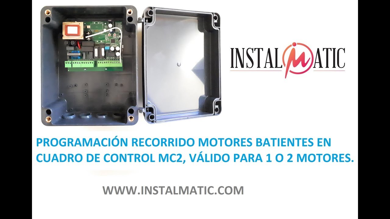 PROGRAMACIÓN CUADRO CONTROL MC2 MOTORES BATIENTES PUERTA DE GARAJE