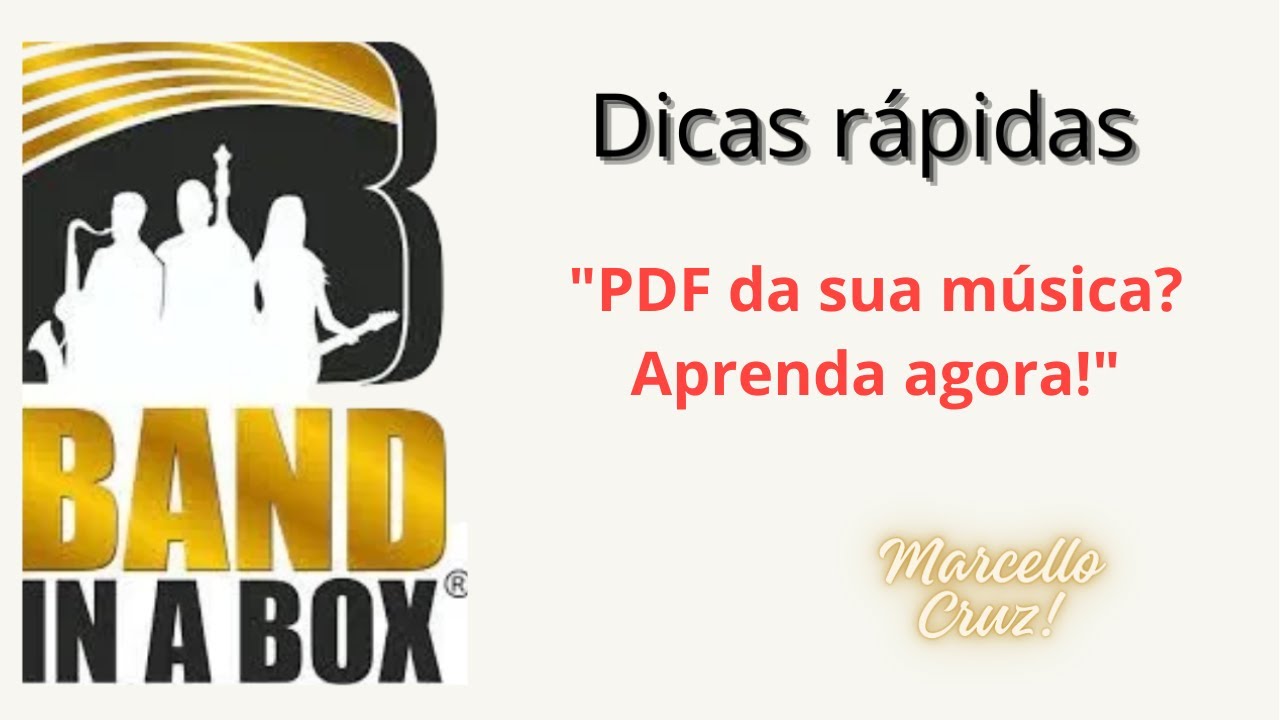 Transforme Suas Músicas em Partituras PDF no Band in a Box