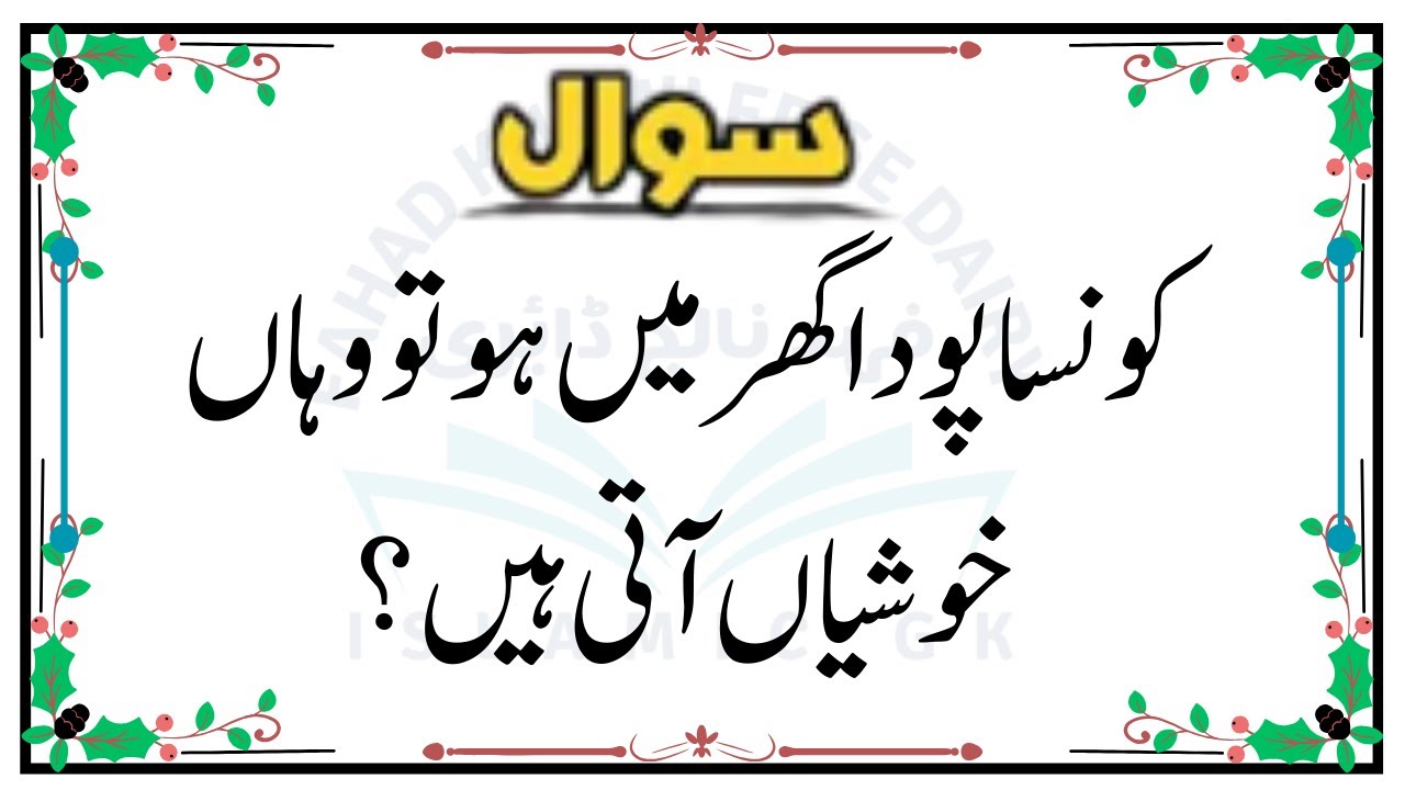 Urdu Quiz - Islamic Questions and Answers Urdu - Islamic Paheli - Islami Sawal O Jawab - islamic GK