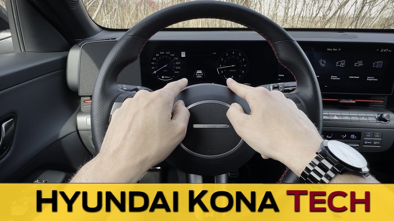 Steering Wheel and Cluster in the Hyundai Kona (2024-2025)