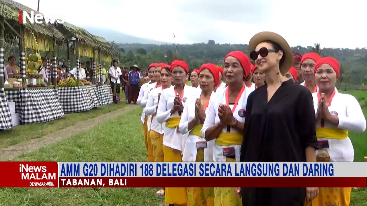 Delegasi AMM G20 Kunjungi Sawah Terasering di Subak Jatiluwih, Bali #iNewsMalam 05/10