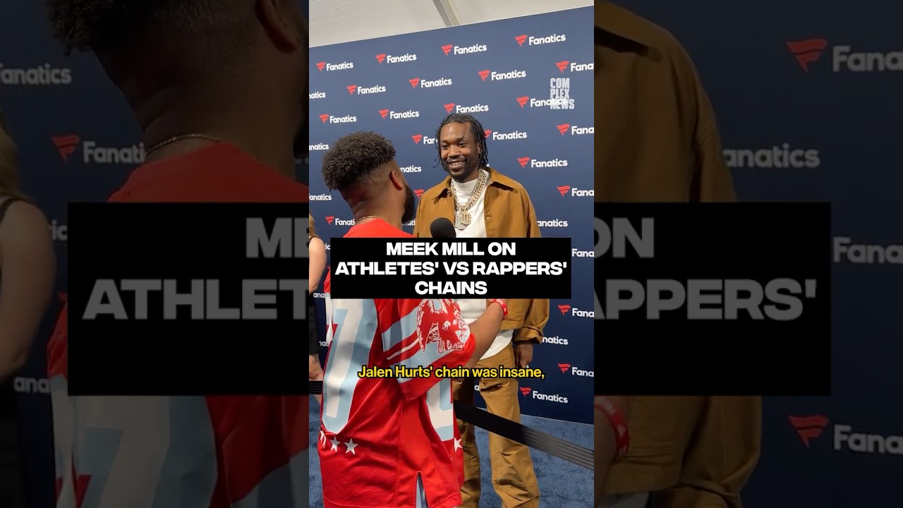 Meek Mill gives his take on Jalen Hurts&rsquo; chain game  #superbowl #nfl