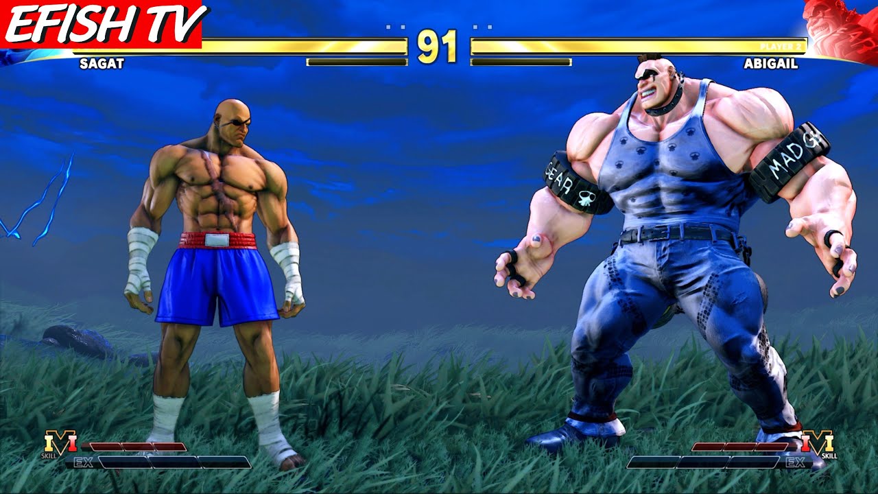 LEVEL 8 Sagat vs Abigail STREET FIGHTER V HARDEST BATTLE MATCH