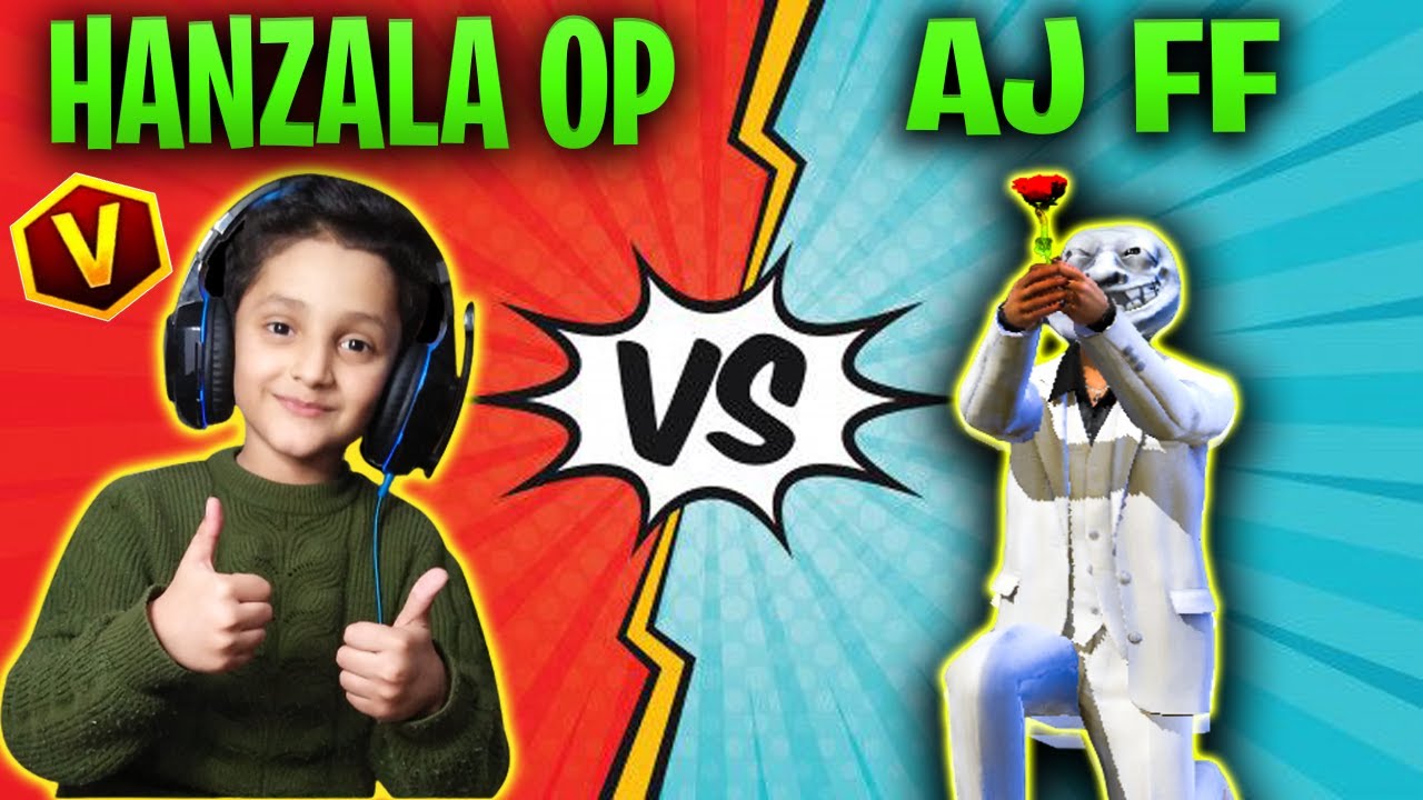HANZALA OP VS AJ FF | Funny Match With 9 Years Old V Badger