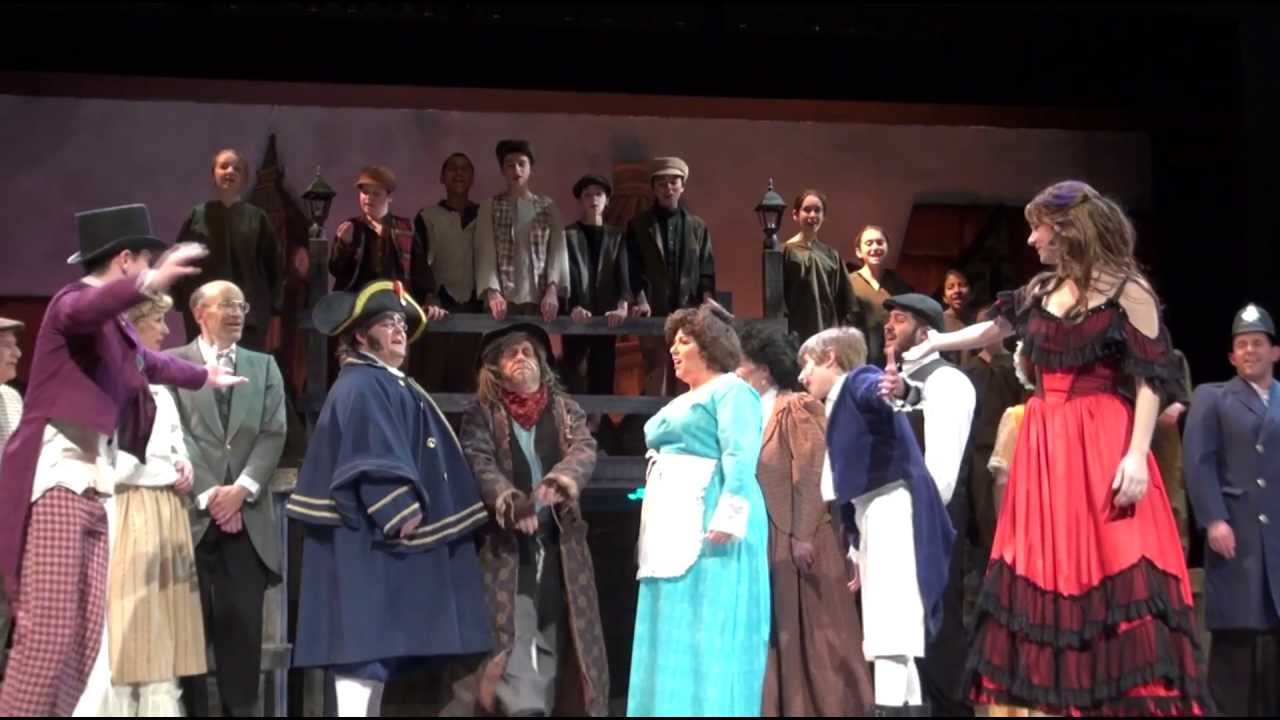 Johnny DiGiorgio as Oliver performing in the Finale in Oliver! and Bows