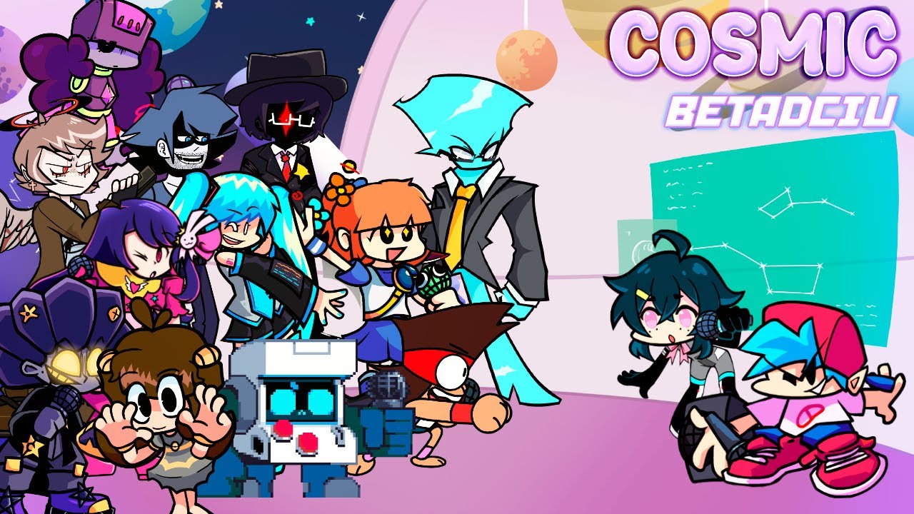Cosmic but Every Turn Another Character Sings (FNF But Everyone Sings It)