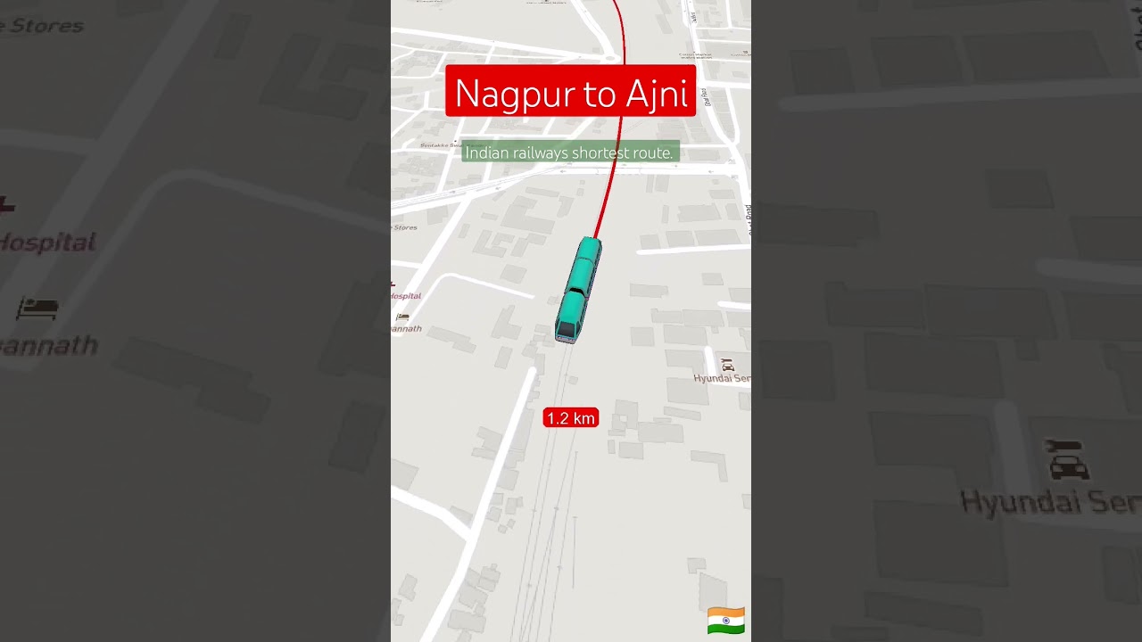 Nagpur to Ajni.. Indian railways shortest route 🚂..just 3 km,...9mts journey Train....