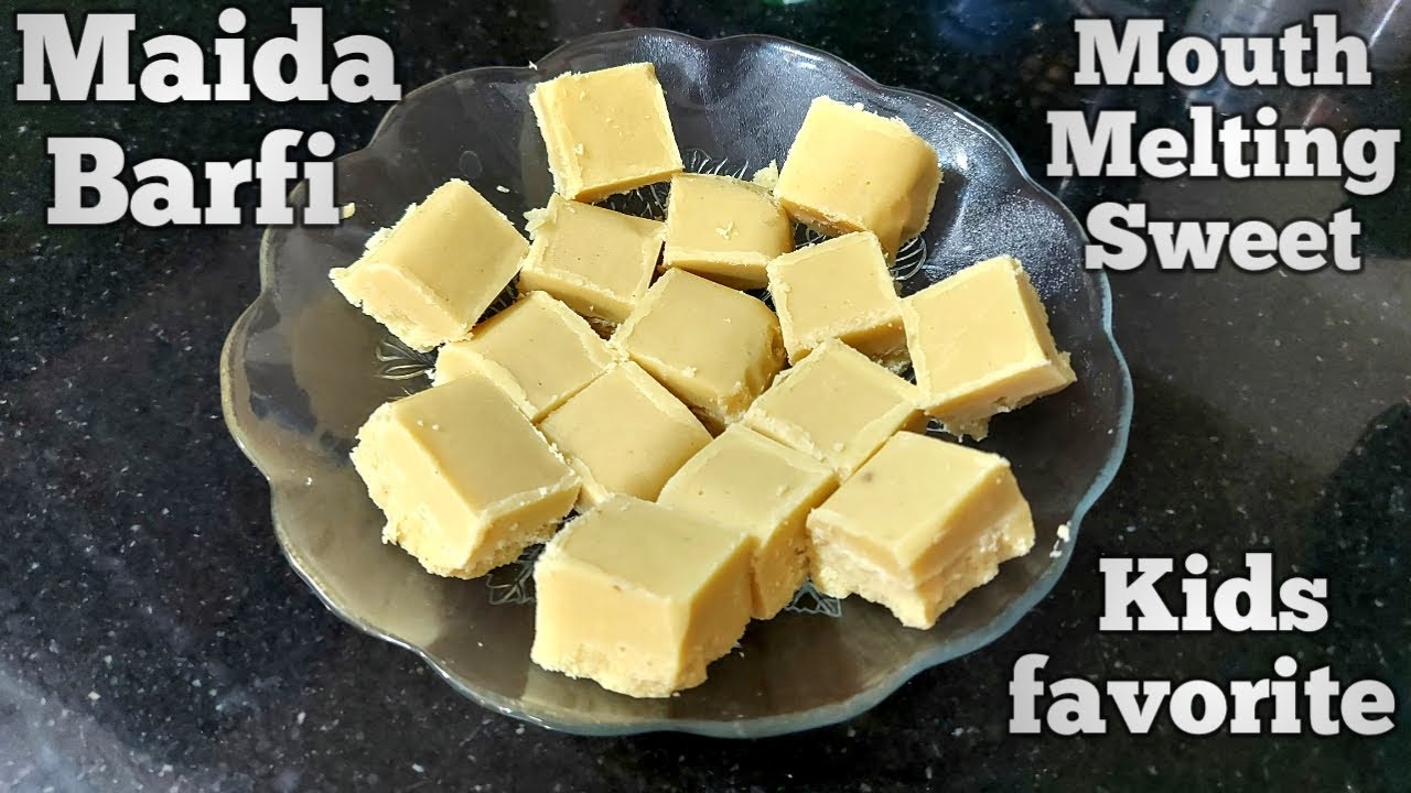Maida barfi | Halkova recipe | 90's kids favorite sweet