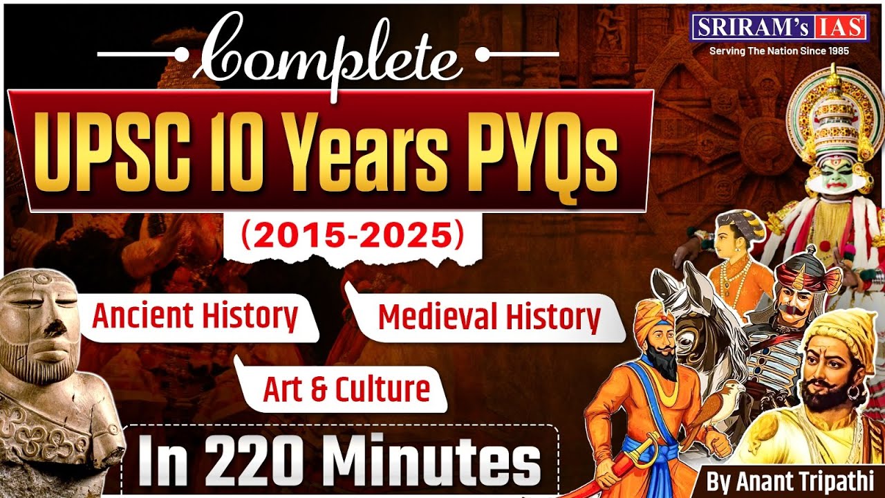 UPSC Prelims MARATHON🔥 Complete HISTORY PYQs (2015-2025) | Target UPSC Pre -2026 | #upscprelims2026