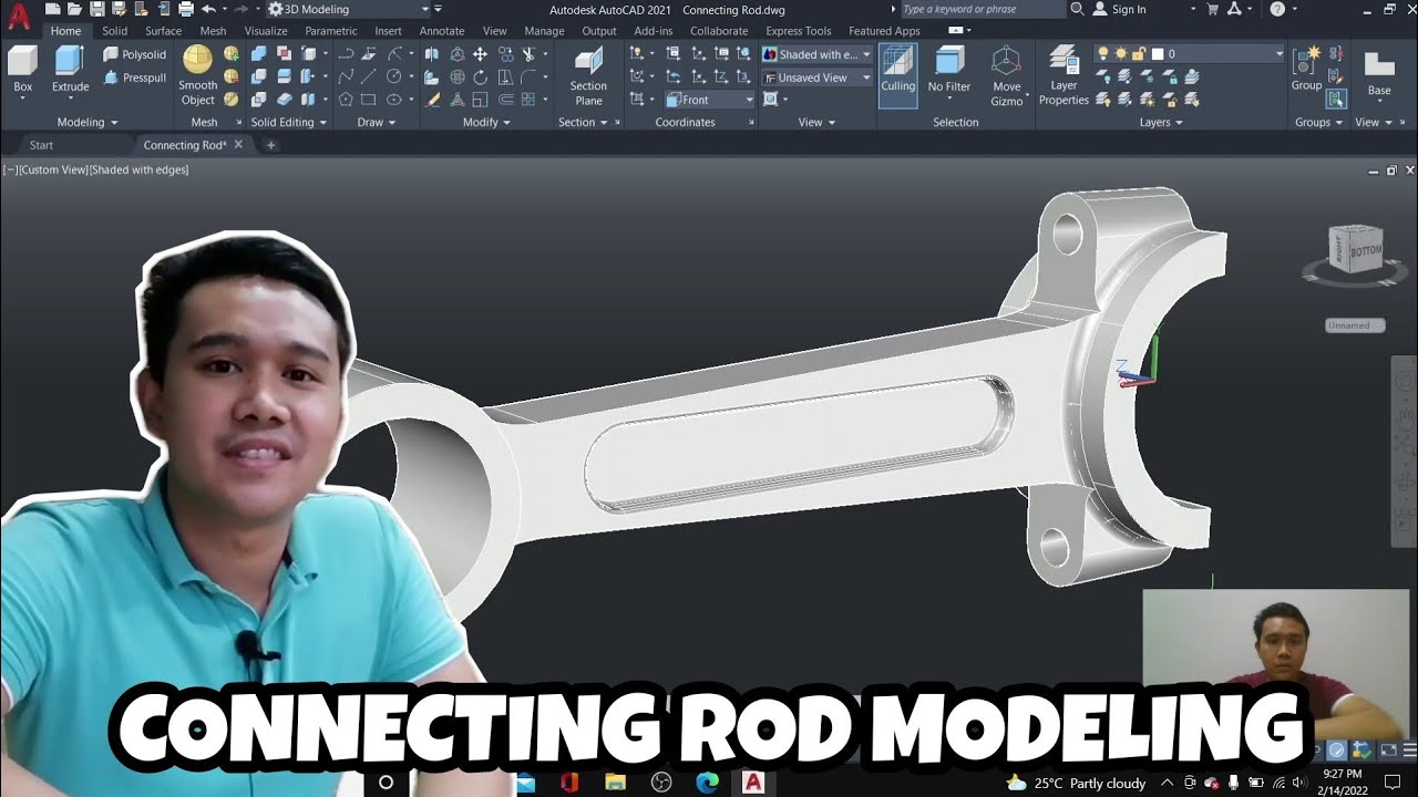 Connecting Rod Modeling menggunakan AutoCAD
