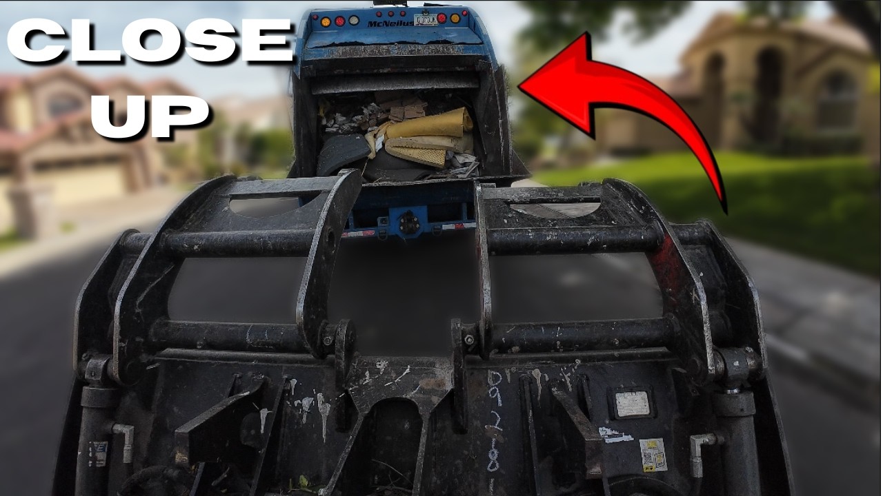 POV Kubota Tractor | Rear Load Garbage Truck | EXTREME Close Up