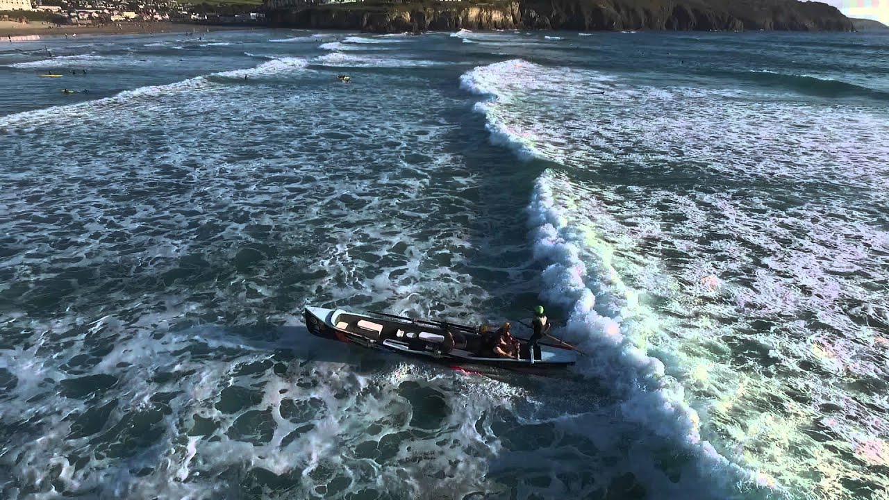 Perranporth beach surfing dji phantom 3 pro