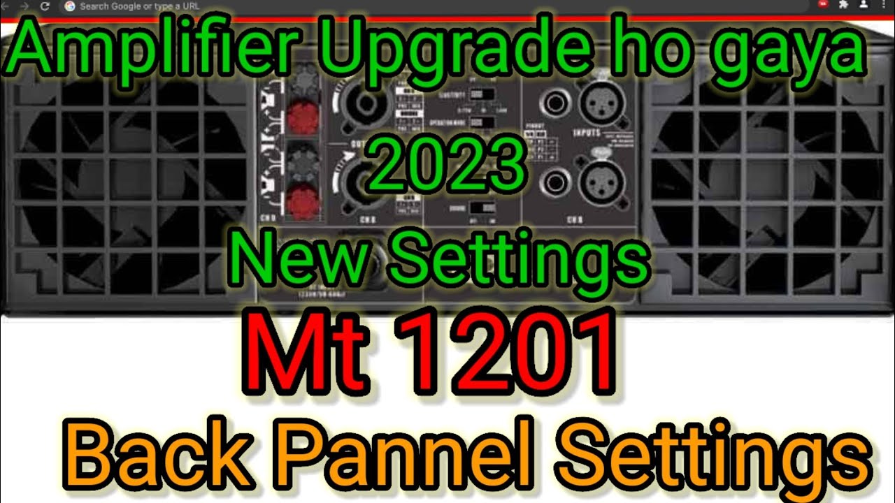 Mt 1201 back panel setting/Mt 1201 amplifier settings/Power amplifier back panel setting/Dj Vlog