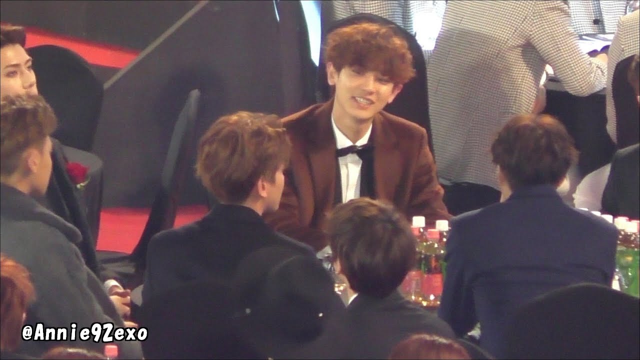 150122 22 EXO Chanyeol Lay @ Seoul Music Awards 2015 서울가요대상 artists seat Red Velvet 레드벨벳 受賞 speech