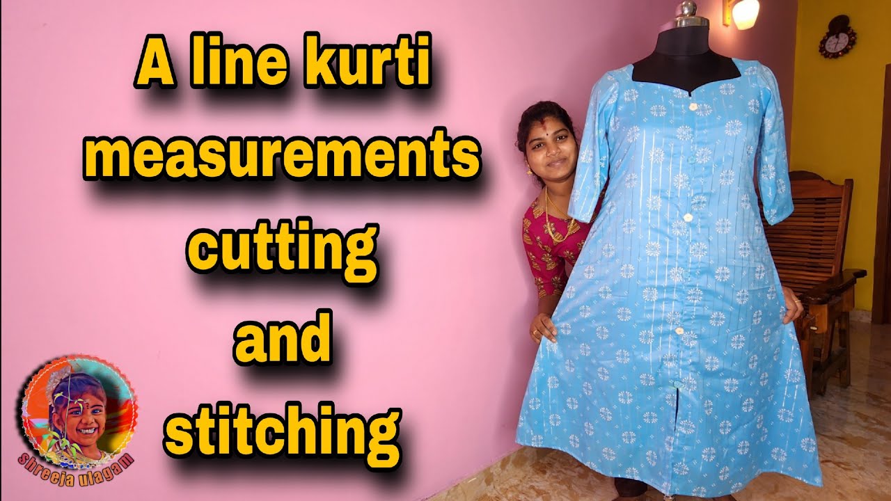 A line kurti measurements cutting and stitching in tamil #sewingtips #diy