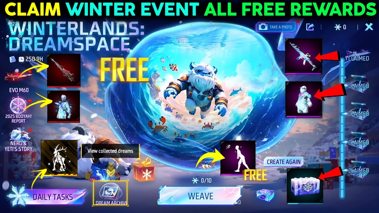 WINTER EVENT 2025 ALL FREE REWARDS 🔥 -