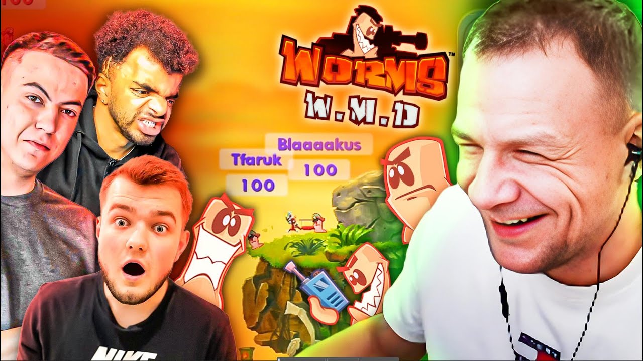 WSZYSCY PRZECIW DZIADZIUSIOWI?! - Worms W.M.D. z ekipą