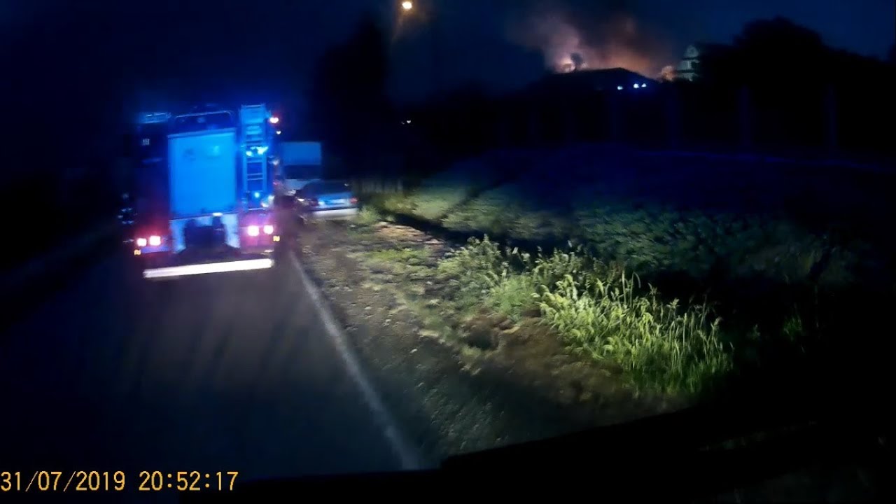OSP Kasina Wielka [OD ŚRODKA] alarmowanie, dojazd do pożaru