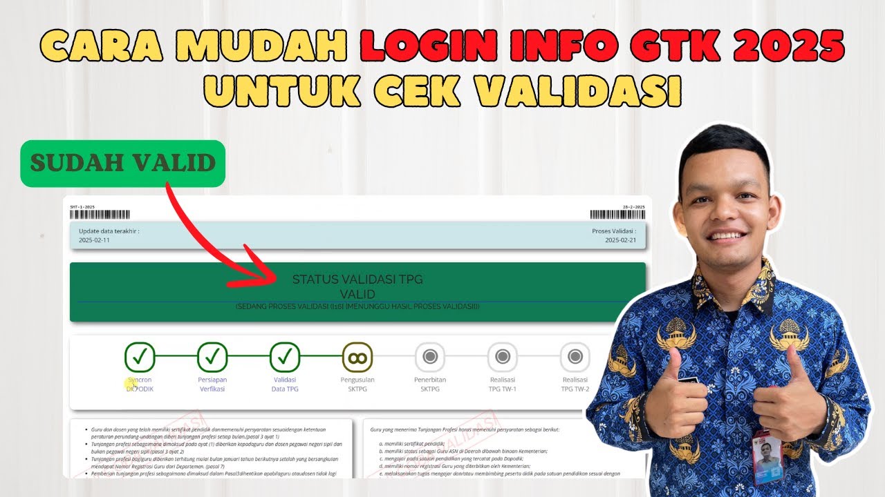 Cara Mudah Login INFO GTK 2025 Untuk Cek Validasi