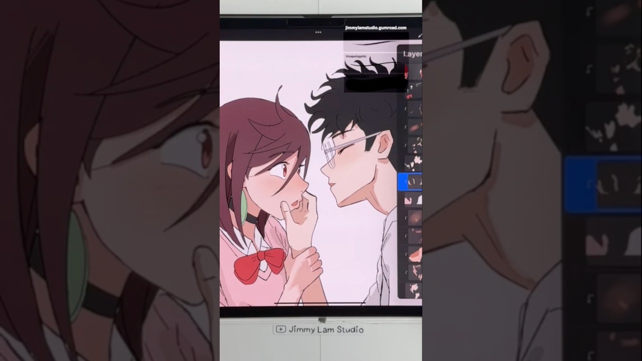 Artist Drawing on iPad Pro in Procreate