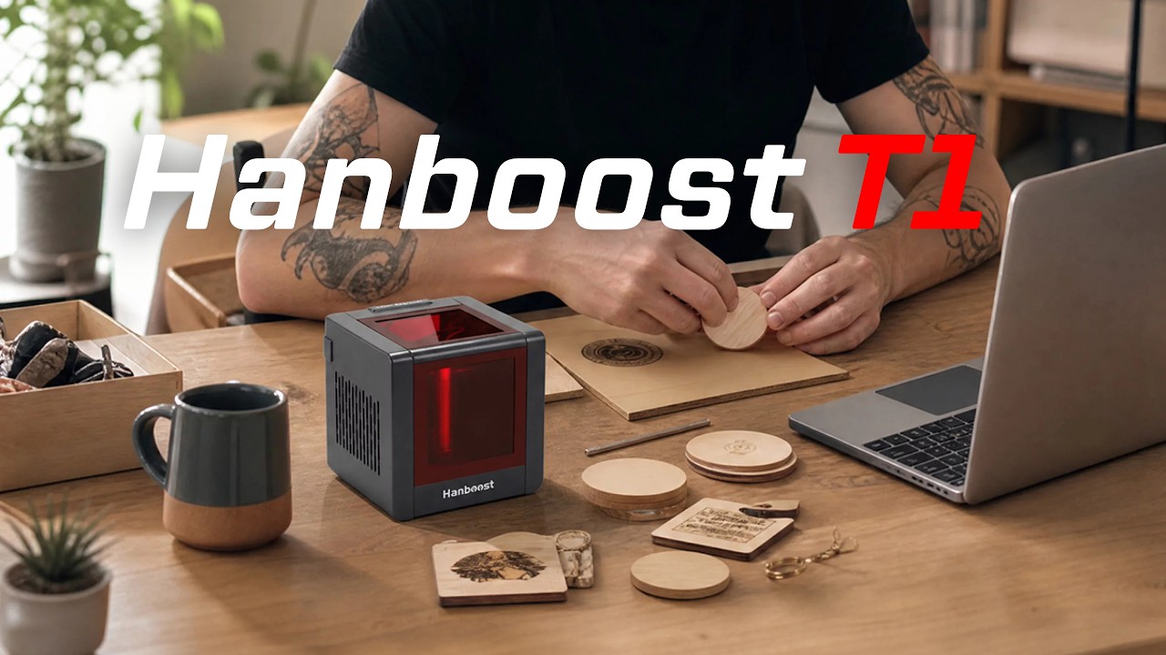 Hanboost T1: Pocket Sized Laser Engraver Runs On A Power Bank!