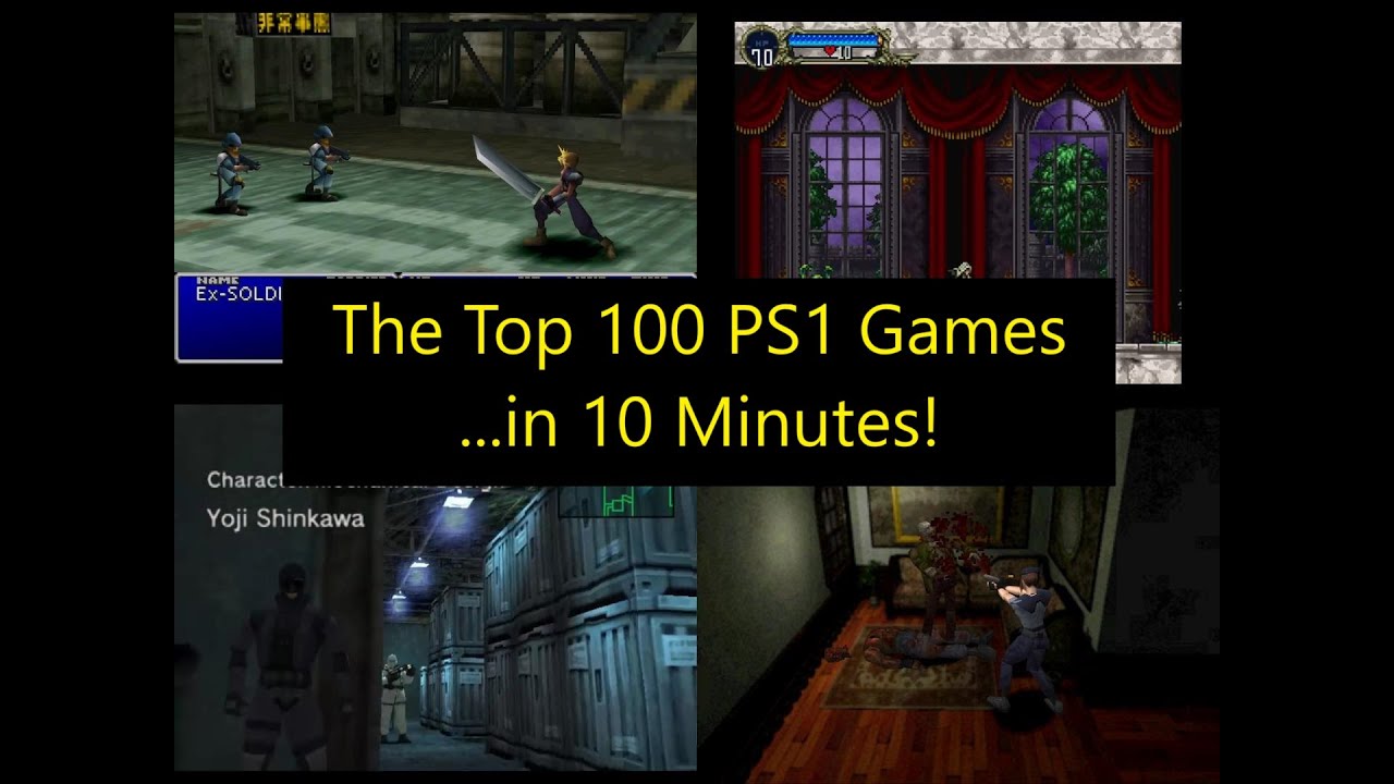 The Top 100 PS1 Games...in 10  Minutes! [MobyScore]