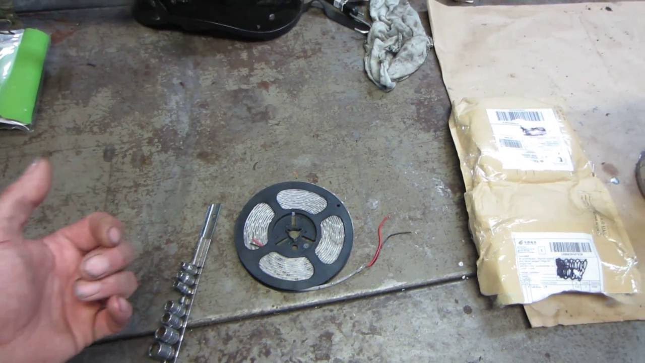 installing strip led lighting in a trailer