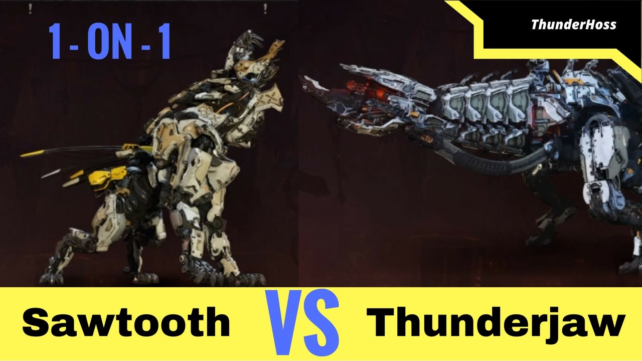 Horizon Zero Dawn - Thunderjaw VS Sawtooth (Horizon Fight Club #22)