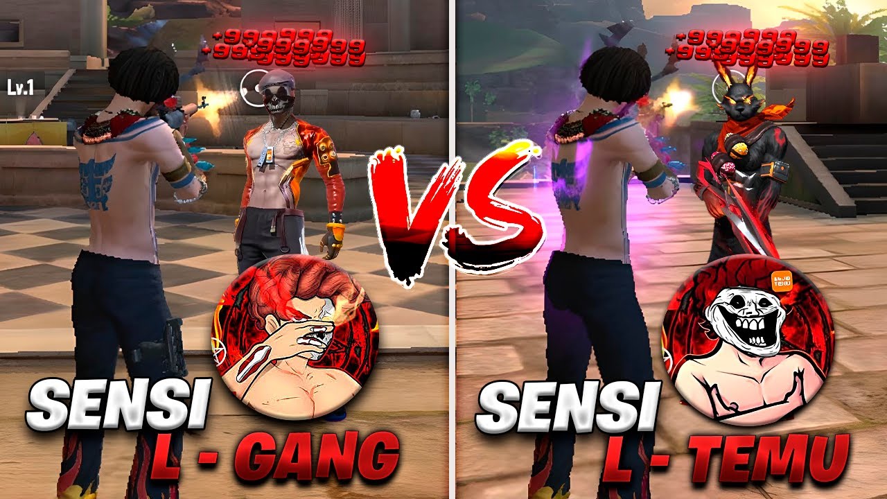 PROBÉ la SENSIBILIDAD de L-GANG vs L-TEMU en Free Fire ☠️ ¿ME BANEARON?🤯