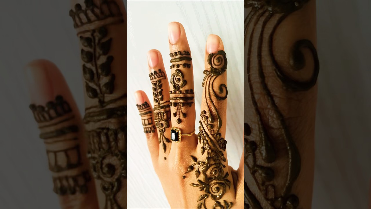 New trending henna design/finger mehendi🌿 