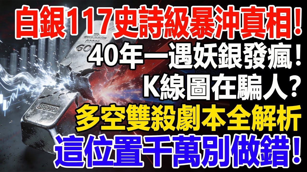 白銀117史詩級暴沖真相！40 年一遇妖銀發瘋！K 線圖在騙人？多空雙殺劇本全解析，這位置千萬別做錯！#白銀#現貨價格#投資#理財#黃金#銀行#經濟學#金融#理財#晚年生活#晚年幸福#退休