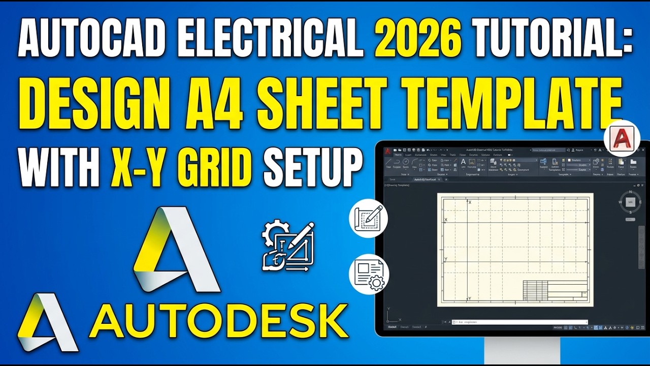 AutoCAD 2021 tutorial: Designing an A4 Sheet size template with X Y Grid Setup