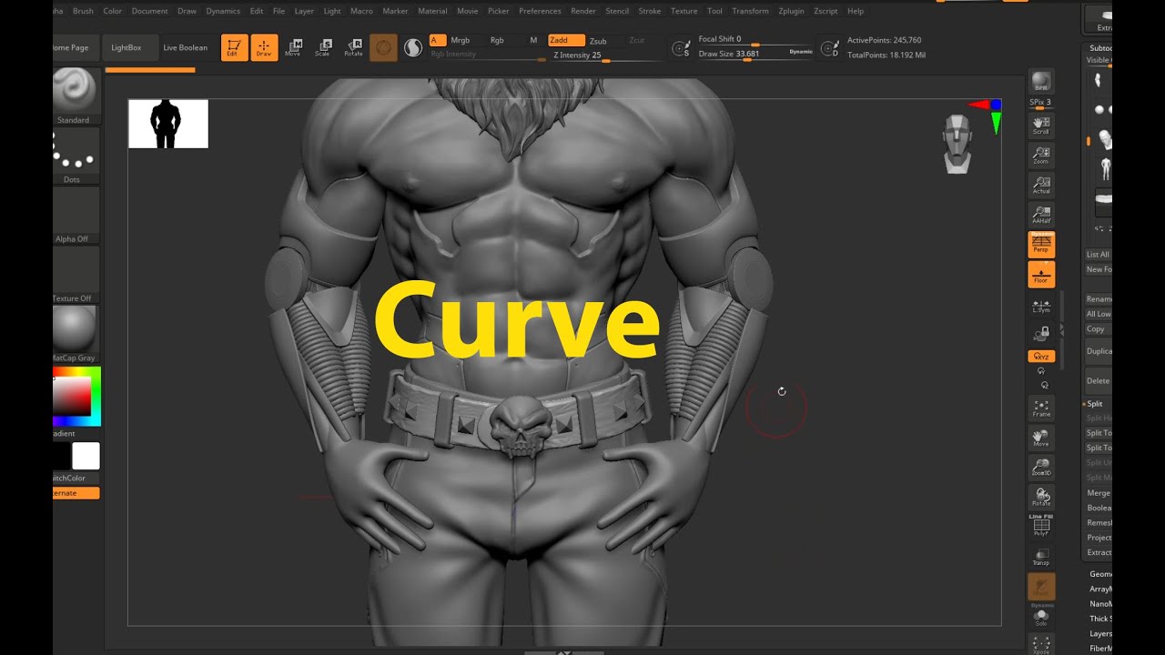 Học Cùng Master Zbrush - Curve #zbrush