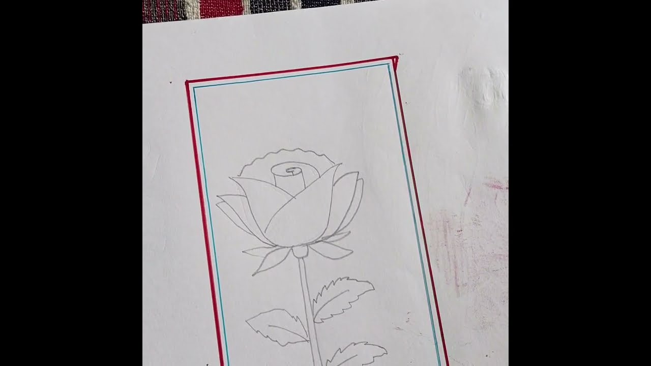 How to draw flower🌹🌹. #how to draw#kidstutorial#kids#art#painting#flowers#rose#pencildrawing#shorts.